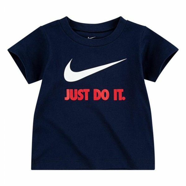 Koszulka z krótkim rękawem dla dzieci Nike Swoosh Granatowy