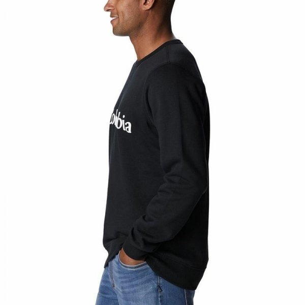 Bluza bez kaptura Męska Columbia Logo Fleece Crew Czarny