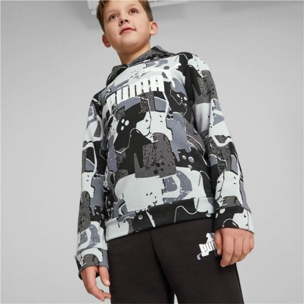 Bluza z kapturem Dziecięca Puma Essentials+ Street Art Czarny Szary