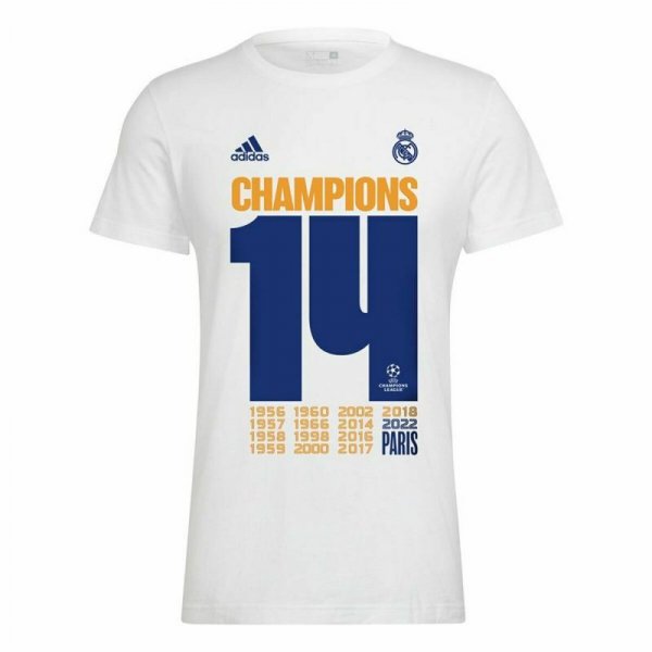 Koszulka piłkarska męska z krótkim rękawem Adidas Real Madrid Champions 2022