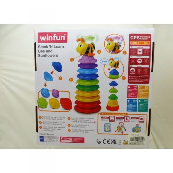 Klocki Segmentowe Winfun Pszczółka 13 x 35,5 x 13 cm 2 Sztuk