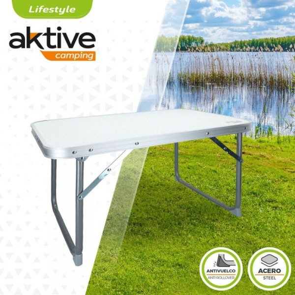 Składany stolik Aktive Biały 60 x 40 x 40 cm (4 Sztuk)