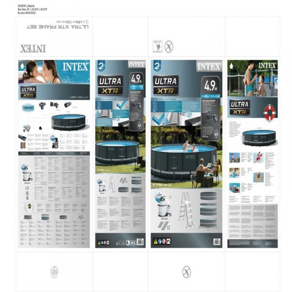 Basen Demontowalny Intex 488 x 122 x 488 cm