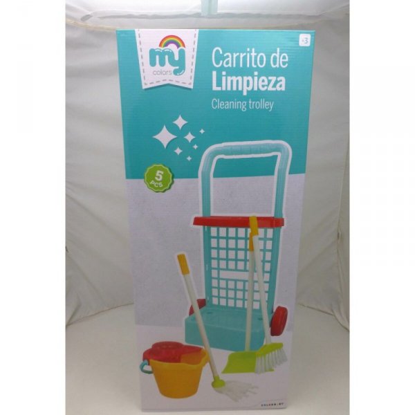 Wózek do Sprzątania z Akcesoriami Colorbaby My Home 30,5 x 55,5 x 19,5 cm (4 Sztuk)