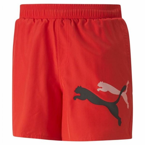 Krótkie Spodenki Sportowe Męskie Puma Ess+ Logo Power Cat For All Time Czerwony