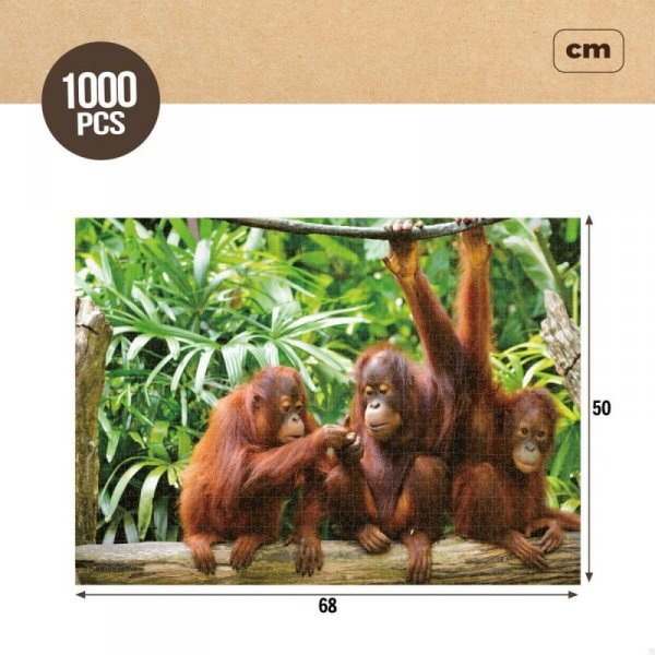 układanka puzzle Colorbaby Orangutan 6 Sztuk 68 x 50 x 0,1 cm