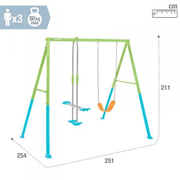 Huśtawka Intex 44120 Fotel na biegunach 251 x 211 x 254 cm