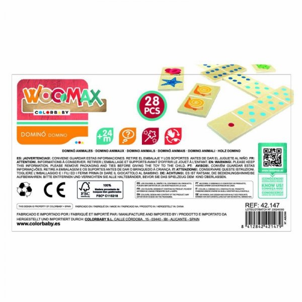Domino Woomax zwierzęta (12 Sztuk)