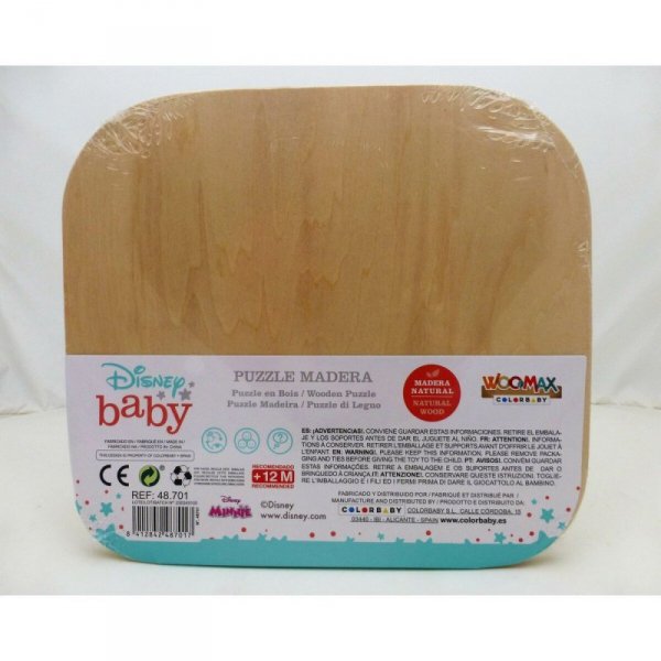 Drewniane Puzzle dla Dzieci Disney Minnie Mouse + 12 miesięcy 6 Części (12 Sztuk)