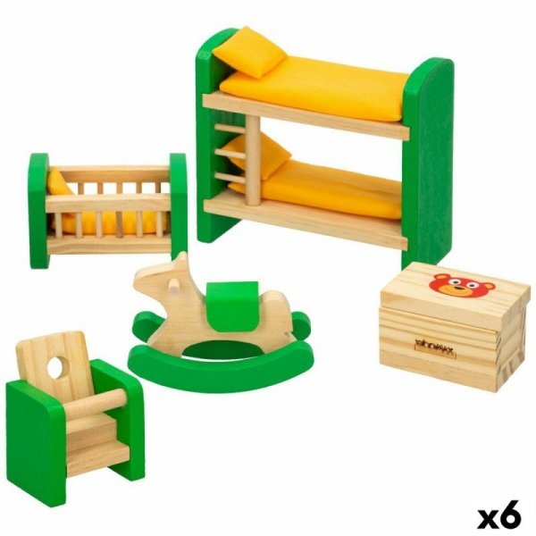 Doll&#039;s house bedroom Woomax (6 Sztuk)