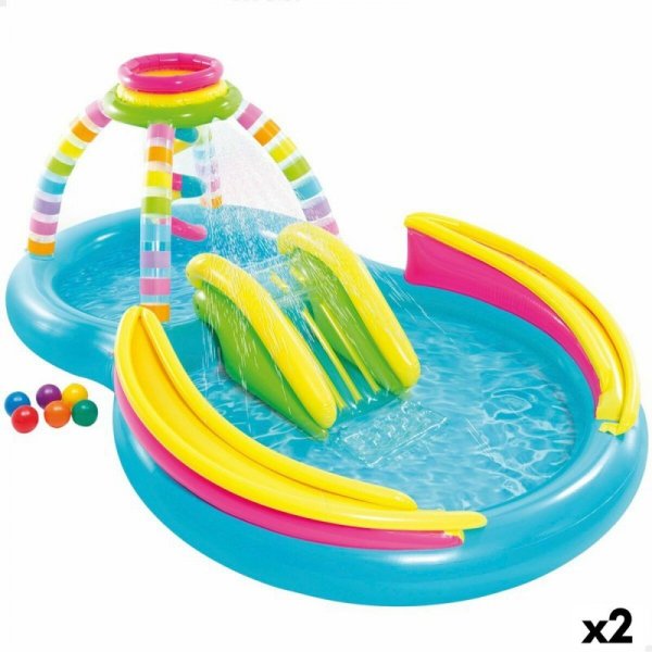 Dmuchany Fotel dla Dzieci Intex Tęcza 374 L 295 x 109 x 191 cm (2 Sztuk)