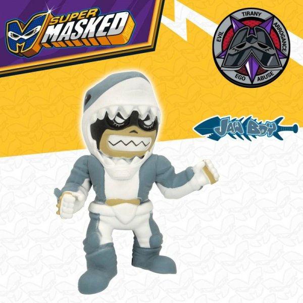 Figurki Superbohaterów Eolo Super Masked Jaw Boy 14 x 16 x 8,5 cm Elastyczny (12 Sztuk)