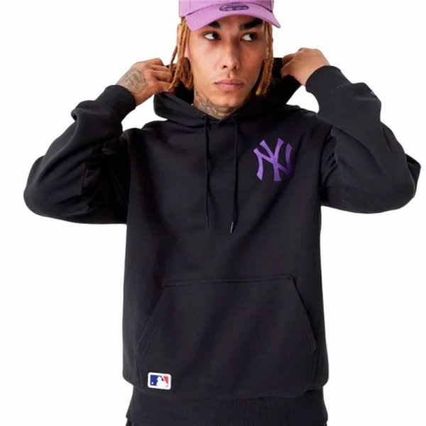 Bluza z kapturem Unisex New Era League Essentials New York Yankees Czarny