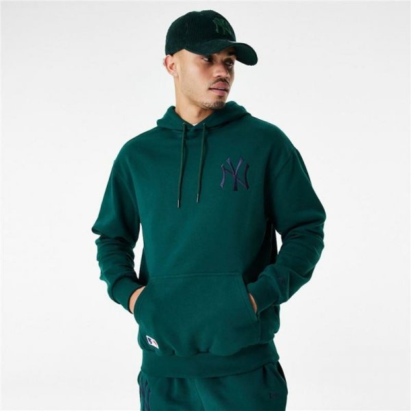 Bluza z kapturem Unisex New Era League Essentials New York Yankees Ciemna zieleń