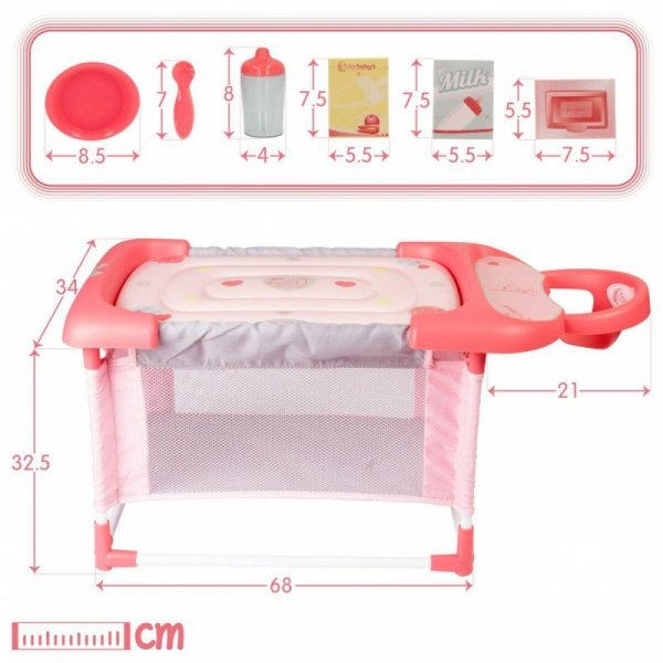 Przewijak dla Lalek Colorbaby 3 w 1 68 x 32,5 x 34 cm 2 Sztuk