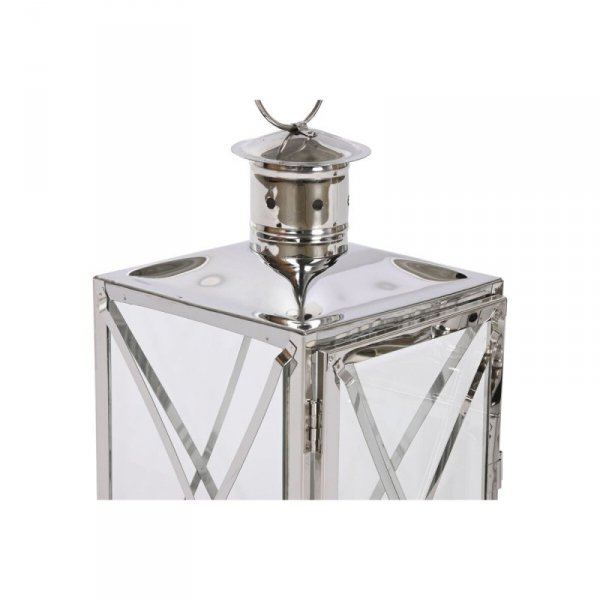 Lampa Home ESPRIT Srebrzysty Szkło Stal Chromowanie 16 x 15 x 32 cm (2 Części)