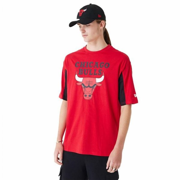 Koszulka z krótkim rękawem Męska New Era NBA MESH PANEL OS TEE CHIBU 60435481  Czerwony (XL)