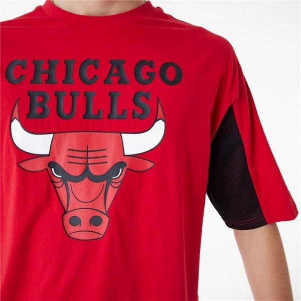 Koszulka z krótkim rękawem Męska New Era NBA MESH PANEL OS TEE CHIBU 60435481  Czerwony (XL)