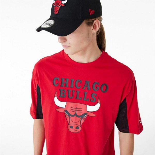 Koszulka z krótkim rękawem Męska New Era NBA MESH PANEL OS TEE CHIBU 60435481  Czerwony (XL)
