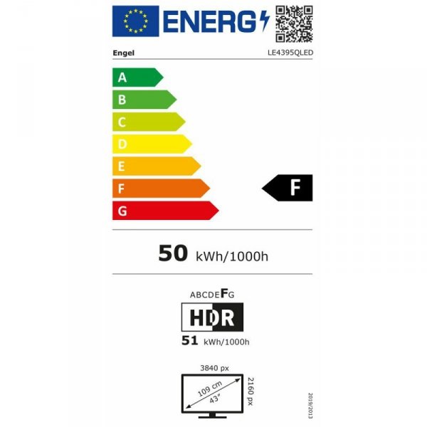 Smart TV Engel LE4395QLED 4K Ultra HD 43&quot; QLED