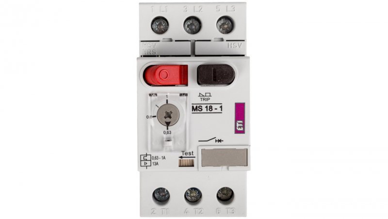 Wyłącznik silnikowy 3P 0,25kW 0,63-1A MS18 004600344