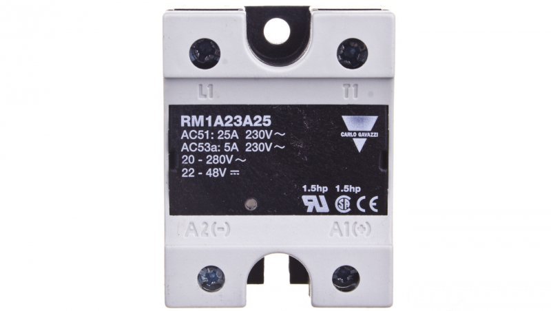 Przekaźnik półprzewodnikowy jednofazowy 24-265V AC 25A  20-280VAC/22-48VDC RM1A23A25