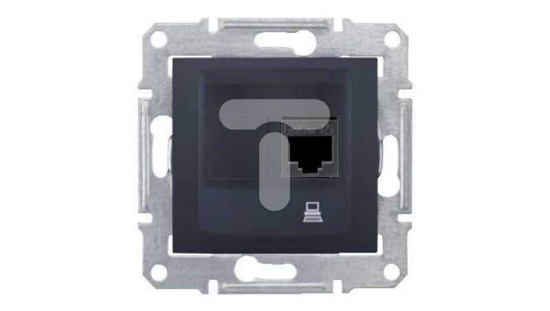 SEDNA Gniazdo komputerowe pojedyncze RJ45 kat. 5e UTP grafitowe SDN4300170
