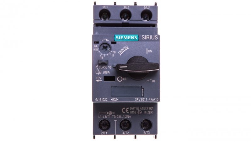 Wyłącznik silnikowy 3P 7,5kW 11-16A S00 3RV2011-4AA10