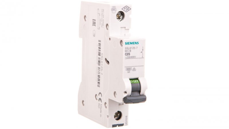 Wyłącznik nadprądowy 1P C 25A 6kA AC 5SL6125-7