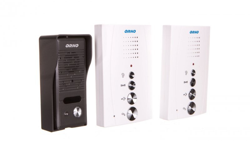 ZZestaw domofonowy jednorodzinny z interkomem, bezsłuchawkowy, biały, ELUVIO INTERCOM OR-DOM-RE-920/W