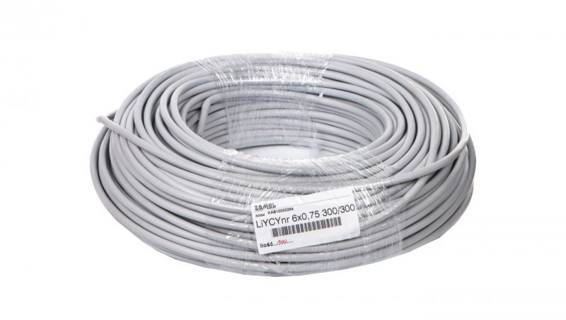 Przewód sterowniczy LIYCY 6x0,75 300/300V /100m/