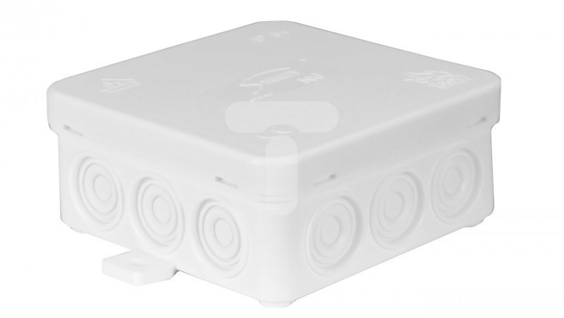 Puszka n/t hermetyczna z dławicą zintegrowaną 85x85x39mm IP54 biała N6 83006006