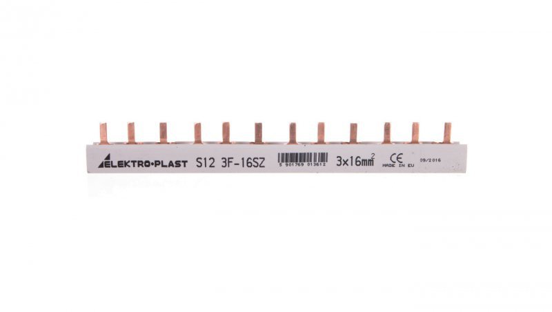 Szyna prądowa typu PIN 3P 16mm2 100A 12 pinów IZS16/3F/12 45.262