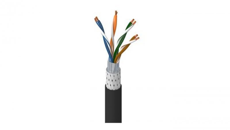 Kabel teleinformatyczny przemysłowy SF/UTP kat.5e 4x2x24AWG linka PVC BL-74002E.01500 /bębnowy/