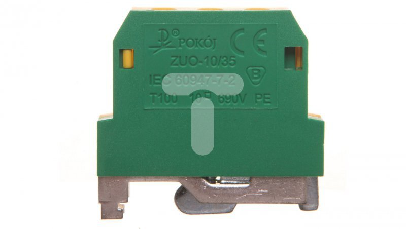 Złączka szynowa ochronna 10mm2 żółto-zielona ZUO 10/35 R33RA-01020100423