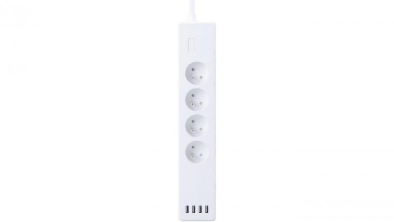 Listwa zasilająca smart Wifi 4 gniazda AC, 4 porty USB R4027