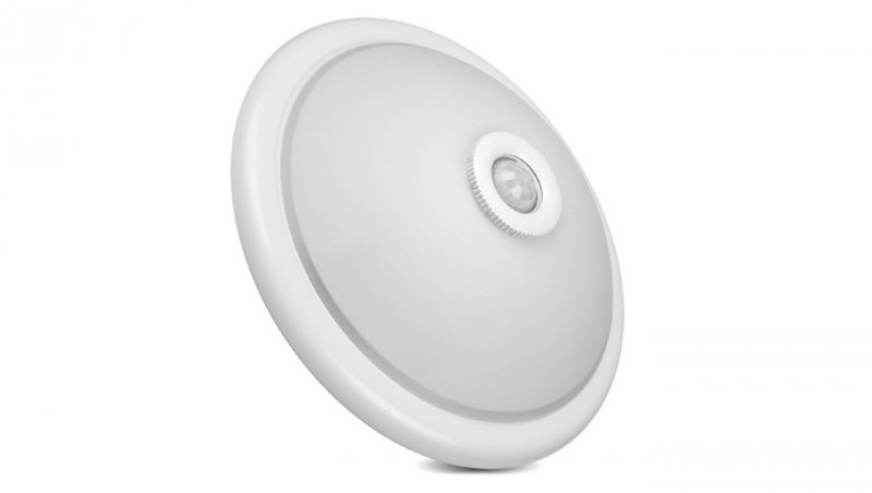 Plafon sufitowy z czujnikiem PIR oraz wymiennym źródłem światła 2x max 40W z trzonkiem E27, 220-240V~ 50/60Hz MCE324