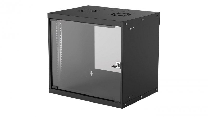Szafka wisząca 9U 540x400 RACK 19 basic flatpack czarna INT 714174