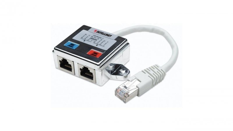 Adapter Rozgałęziacz LAN RJ45 / 2x RJ45 Ekranowany FTP INT 504195