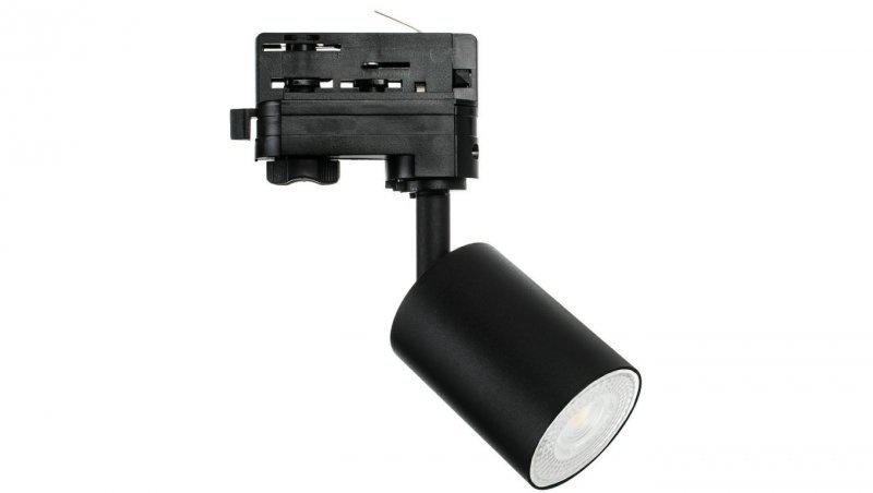 Lampa SIENA-Track-ALU-B/B-3F czarna z czarnym przegubem 1xgu10 LUXsystem-3F (na szynę trzyfazową)