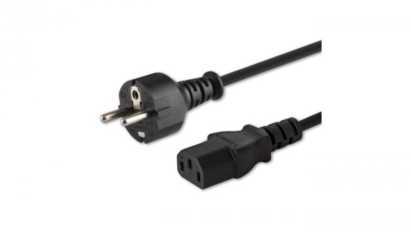 Kabel SAVIO CL-138 (C13 / IEC C13 / IEC 320 C13 - Schuko M 1,8m kolor czarny)
