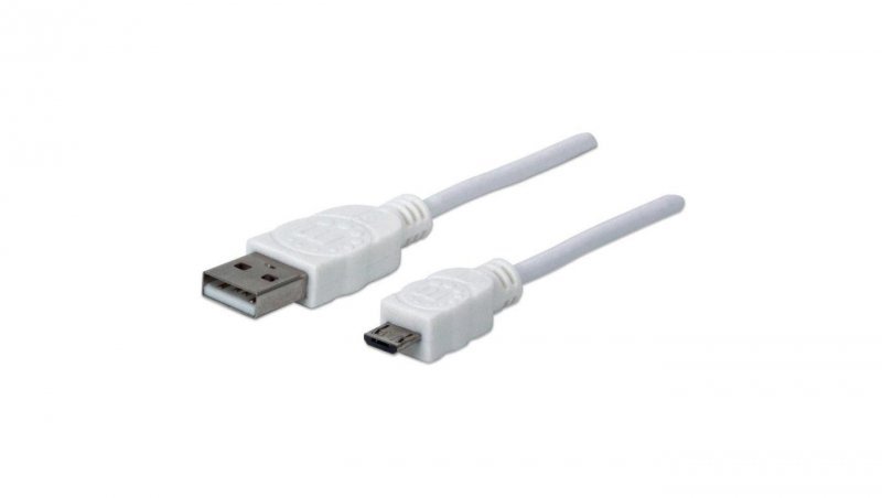 Kabel USB A-Microb M/M 0,3M USB2.0 Hi-Speed Biały ICOC MUSB-A-003W