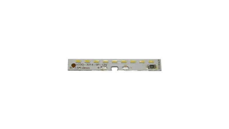 Moduł 9 led smd 2835 1,5W Beryl Ontario 12VDC zimny 6500K do lamp led / opraw schodowych