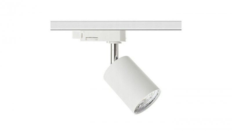 Lampa SIENA-Track-ALU-W/S-3F biała ze srebrnym przegubem 1xgu10 LUXsystem-3F (na szynę trzyfazową)