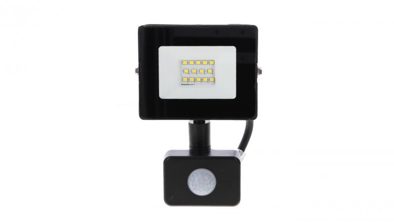 NAŚWIETLACZ LED SMD KASTEL 10W 4000K 800LM IP65 CZARNY CZ. PIR C64-S-LFK-010BL-4K