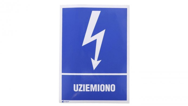 Tabliczka ostrzegawcza /Uziemiono 148x210/ 6EIA/Q4/F