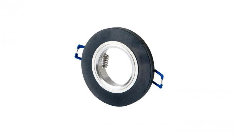 LED line Oprawka szklana oczko okrągła czarna 90x26x10mm mrożona GLIKKA 5 lat gwar.