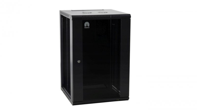 Szafa wisząca RACK 19 cali 22U 450mm czarna NEKU TS BOX