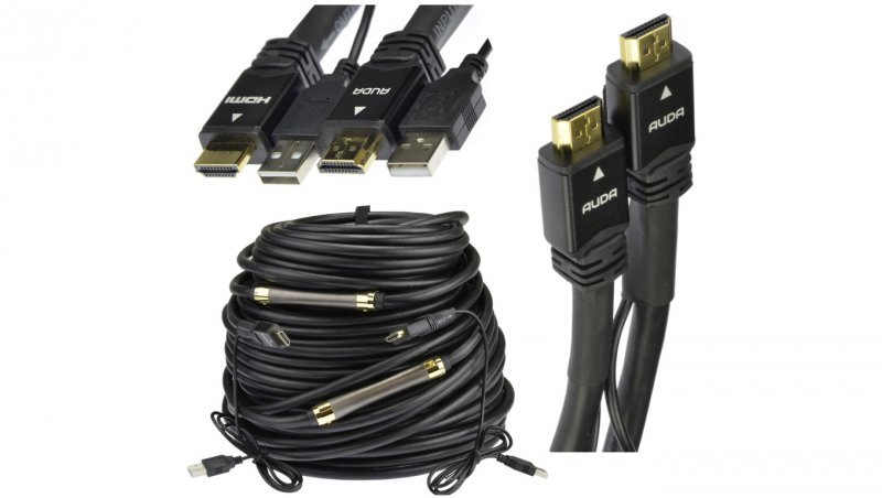 AUDA Prestige Kabel HDMI 1.4a Premium High Speed Full HD 4K@24 ze wzmacniaczem USB /60m/