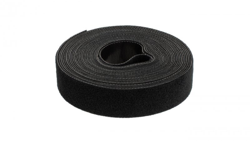 Taśma rzepowa 20mm 5m czarna Back To Back NEKU